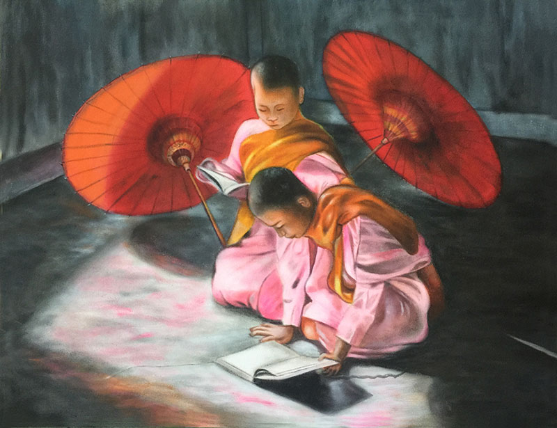 Buddhist Monks Painting