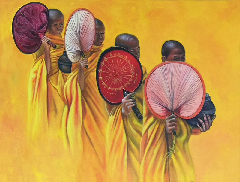 Monks Painting